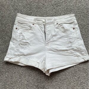 American Eagle white Mom shorts